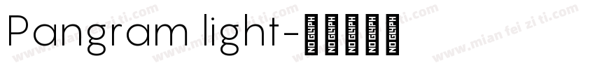 Pangram light字体转换